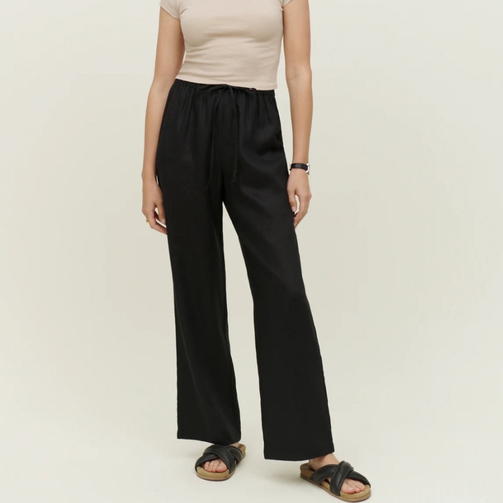 NWOT Black Olina Linen Pants